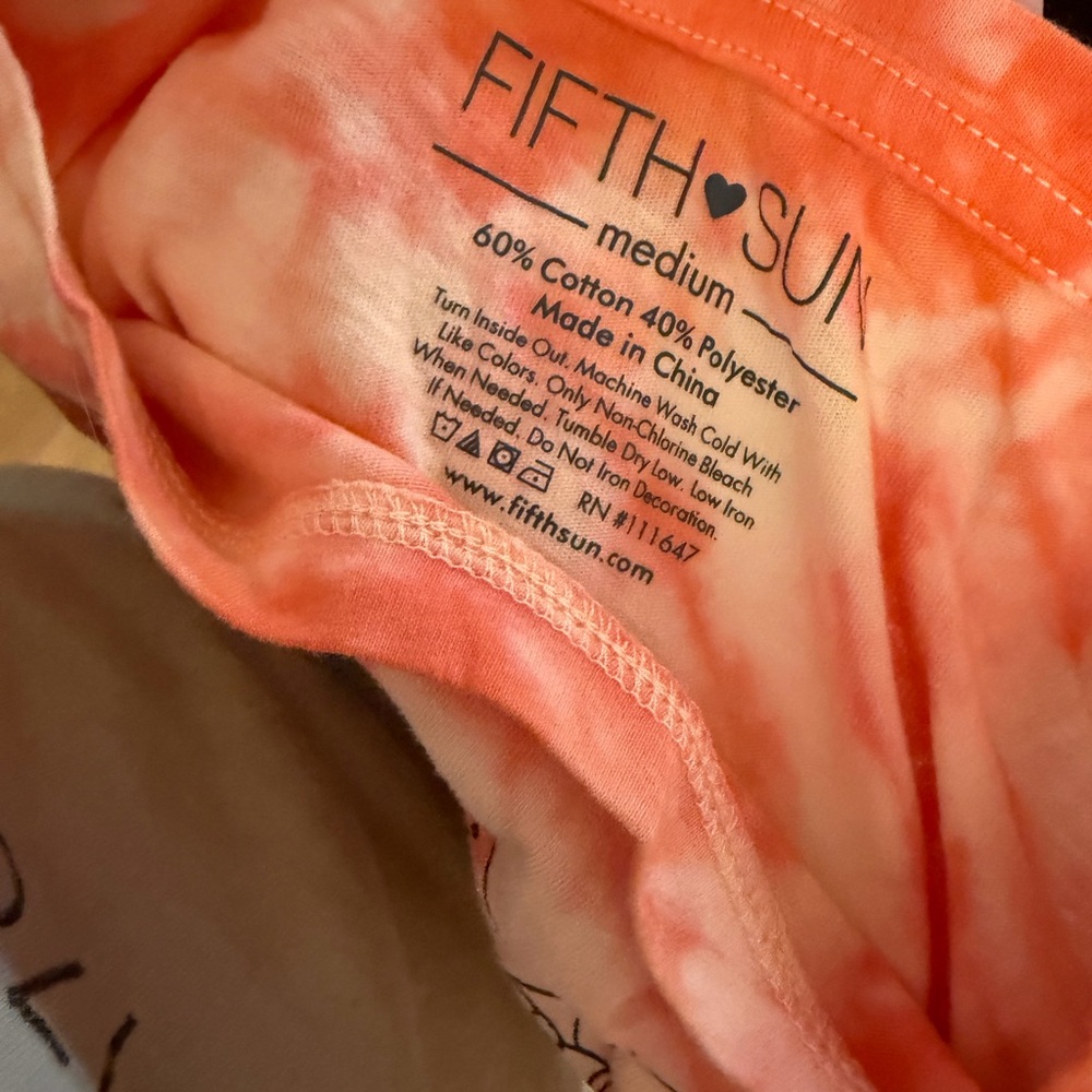 Fifth Sun Coral Tie-Dye Tee - Picture 2 of 2